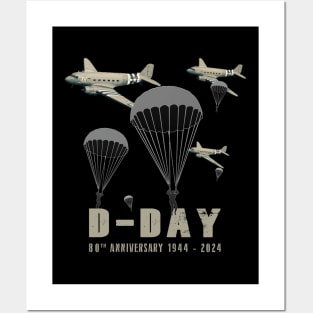 1944 D-Day 2024 80th Anniversary Normandy Posters and Art